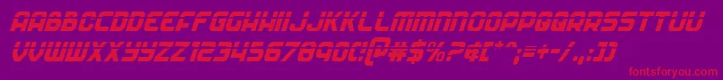 Soldierlasercondital Font – Red Fonts on Purple Background