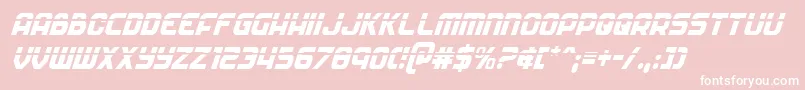 Шрифт Soldierlasercondital – белые шрифты на розовом фоне