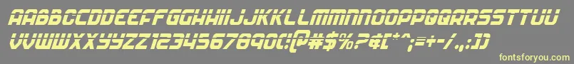 Soldierlasercondital Font – Yellow Fonts on Gray Background