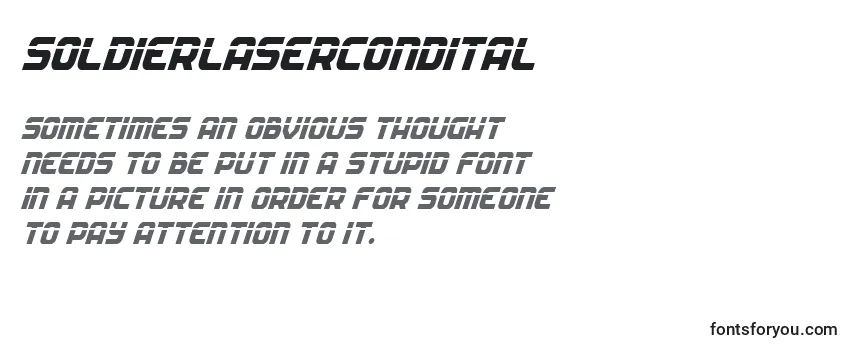 Review of the Soldierlasercondital Font