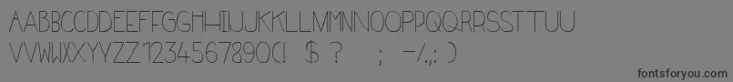 Frenchy Font – Black Fonts on Gray Background