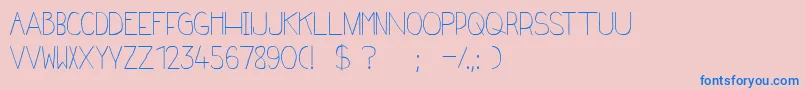 Шрифт Frenchy – синие шрифты на розовом фоне