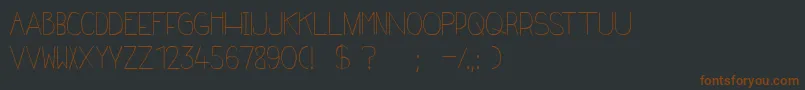 Frenchy-fontti – ruskeat fontit mustalla taustalla