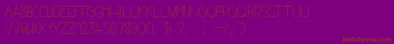Czcionka Frenchy – brązowe czcionki na fioletowym tle