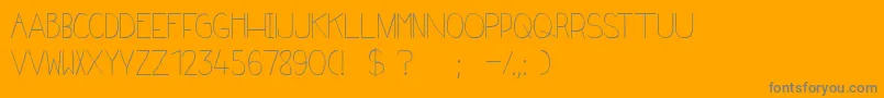 Frenchy Font – Gray Fonts on Orange Background