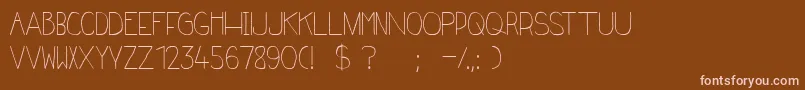 Frenchy Font – Pink Fonts on Brown Background