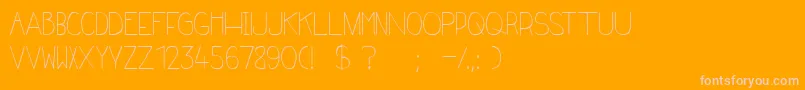 Frenchy-fontti – vaaleanpunaiset fontit oranssilla taustalla
