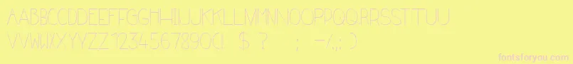 Frenchy Font – Pink Fonts on Yellow Background