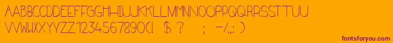 fuente Frenchy – Fuentes Moradas Sobre Fondo Naranja
