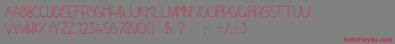 Frenchy Font – Red Fonts on Gray Background