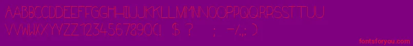 Frenchy Font – Red Fonts on Purple Background