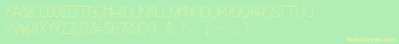fuente Frenchy – Fuentes Amarillas Sobre Fondo Verde