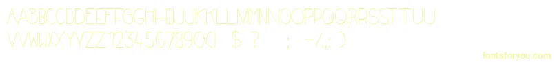 Frenchy Font – Yellow Fonts on White Background
