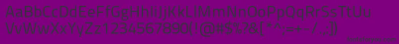 Titilliummaps29l400wt-Schriftart – Schwarze Schriften auf violettem Hintergrund