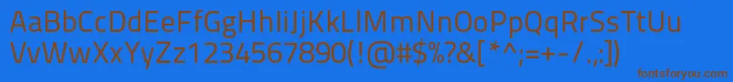 Titilliummaps29l400wt Font – Brown Fonts on Blue Background