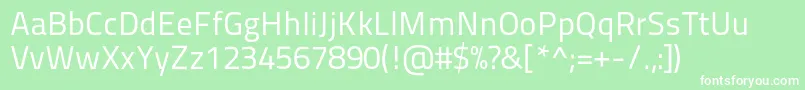 Titilliummaps29l400wt Font – White Fonts on Green Background