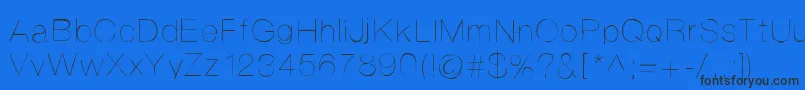 Шрифт Helvetifrankdingbats – чёрные шрифты на синем фоне