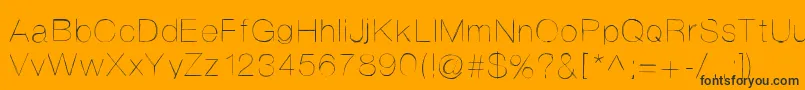 Helvetifrankdingbats Font – Black Fonts on Orange Background
