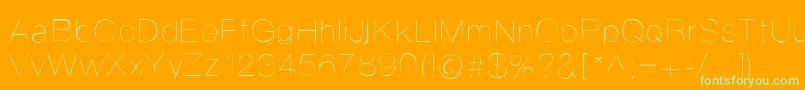 Helvetifrankdingbats Font – Green Fonts on Orange Background