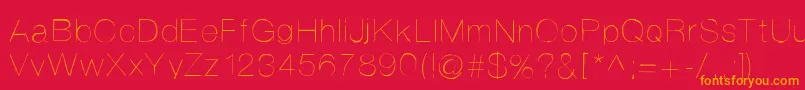 Helvetifrankdingbats Font – Orange Fonts on Red Background