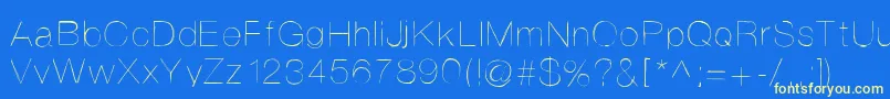 Helvetifrankdingbats Font – Yellow Fonts on Blue Background