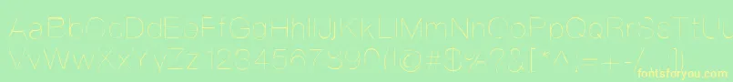 Helvetifrankdingbats Font – Yellow Fonts on Green Background