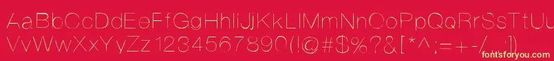 フォントHelvetifrankdingbats – 黄色の文字、赤い背景