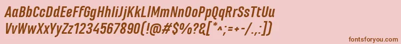 MarianinaFyBoldItalic Font – Brown Fonts on Pink Background