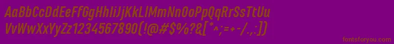MarianinaFyBoldItalic Font – Brown Fonts on Purple Background