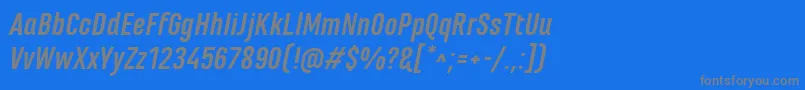 MarianinaFyBoldItalic Font – Gray Fonts on Blue Background