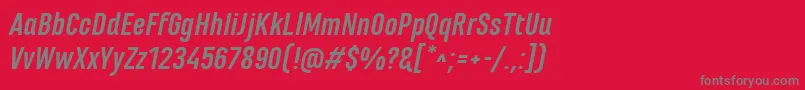 MarianinaFyBoldItalic Font – Gray Fonts on Red Background