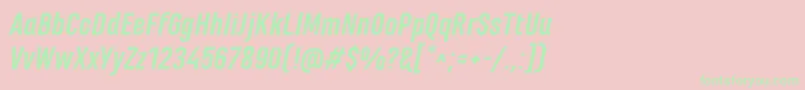 MarianinaFyBoldItalic Font – Green Fonts on Pink Background