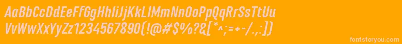 MarianinaFyBoldItalic Font – Pink Fonts on Orange Background