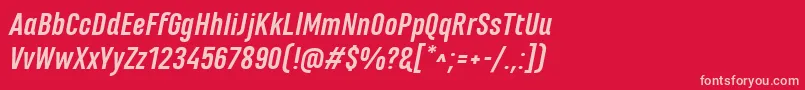 MarianinaFyBoldItalic Font – Pink Fonts on Red Background