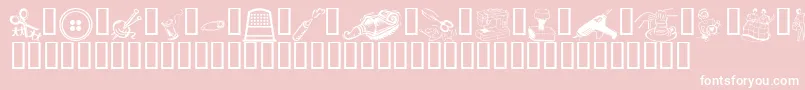 LcrLesleysCrafts-Schriftart – Weiße Schriften auf rosa Hintergrund