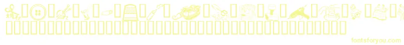 LcrLesleysCrafts Font – Yellow Fonts on White Background