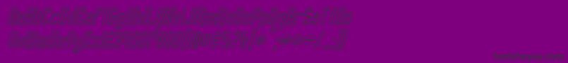 EmpanadaOutlineItalic-fontti – mustat fontit violetilla taustalla