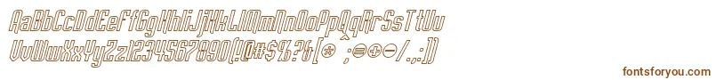 EmpanadaOutlineItalic-fontti – ruskeat fontit