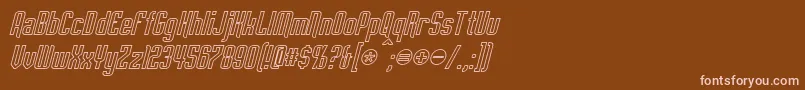 フォントEmpanadaOutlineItalic – 茶色の背景にピンクのフォント