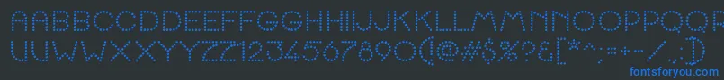 K22SpottyFace Font – Blue Fonts on Black Background