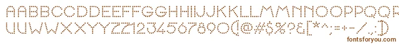 K22SpottyFace Font – Brown Fonts on White Background