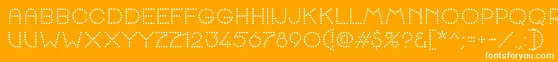 K22SpottyFace Font – White Fonts on Orange Background