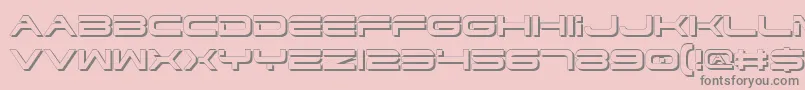 DodgerShadow Font – Gray Fonts on Pink Background