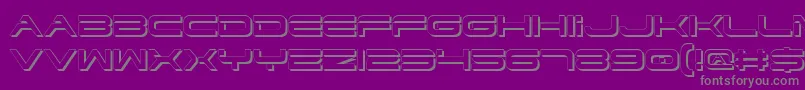 DodgerShadow Font – Gray Fonts on Purple Background