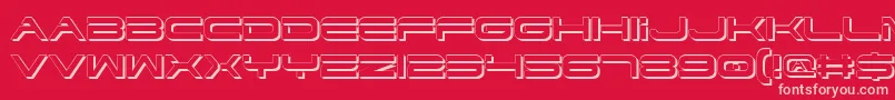 DodgerShadow Font – Pink Fonts on Red Background