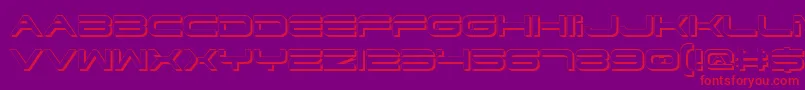 DodgerShadow Font – Red Fonts on Purple Background