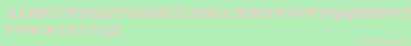 Ludgerduvernay Font – Pink Fonts on Green Background