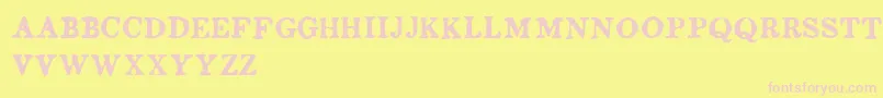 Ludgerduvernay Font – Pink Fonts on Yellow Background