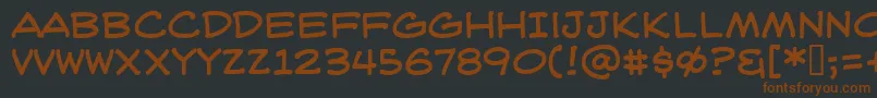 WeblettererBb Font – Brown Fonts on Black Background