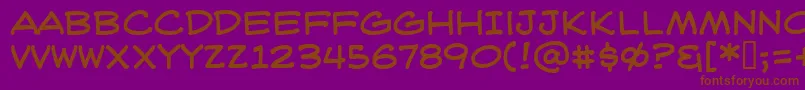 WeblettererBb Font – Brown Fonts on Purple Background